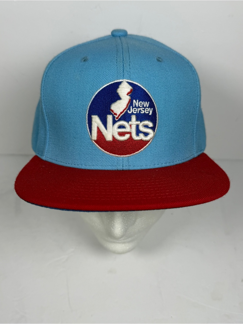 New Jersey Nets Men’s Mitchell & Ness NBA Core Basic Snapback Hat Baby Blue